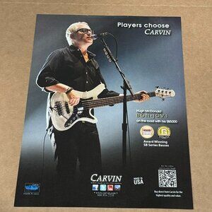 Hugh McDonald of Bon Jovi - Carvin Guitars - 2011 Print Advertisement